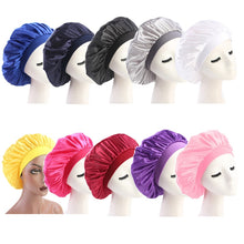 Load image into Gallery viewer, Hair Styling Cap - Solid Satin Bonnet for long/short Hair