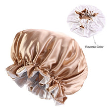 Load image into Gallery viewer, Reversible Satin Bonnet For Kinky, Curly or Springy Hair