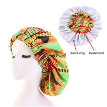 Load image into Gallery viewer, Women's Satin Lined Printed Ankara Bonnet