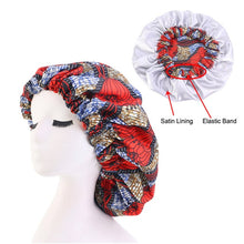 Load image into Gallery viewer, Women's Satin Lined Printed Ankara Bonnet
