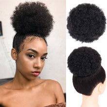 Load image into Gallery viewer, Afro Kinky Curly Ponytail Remy 4B 4C Clip In Extensions