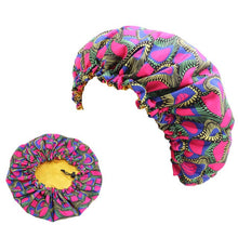 Load image into Gallery viewer, New Kids Adjustable African Print Satin Bonnet