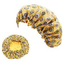 Load image into Gallery viewer, New Kids Adjustable African Print Satin Bonnet