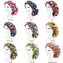 Load image into Gallery viewer, Women's Satin Lined Printed Ankara Bonnet