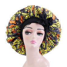 Load image into Gallery viewer, African Pattern Print Satin Bonnet