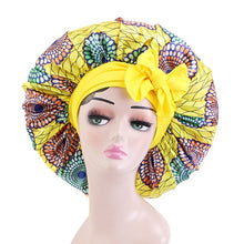 Load image into Gallery viewer, African Pattern Print Satin Bonnet