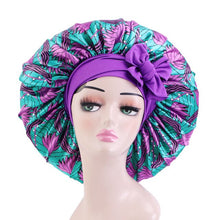 Load image into Gallery viewer, African Pattern Print Satin Bonnet