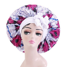 Load image into Gallery viewer, African Pattern Print Satin Bonnet
