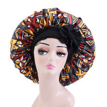 Load image into Gallery viewer, African Pattern Print Satin Bonnet