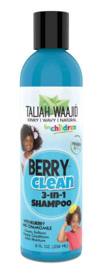 Taliah Waajid- Kinky Wavy Natural  Berry Clean 3 in 1 Shampoo with Blueberry &  Chamomile 8oz