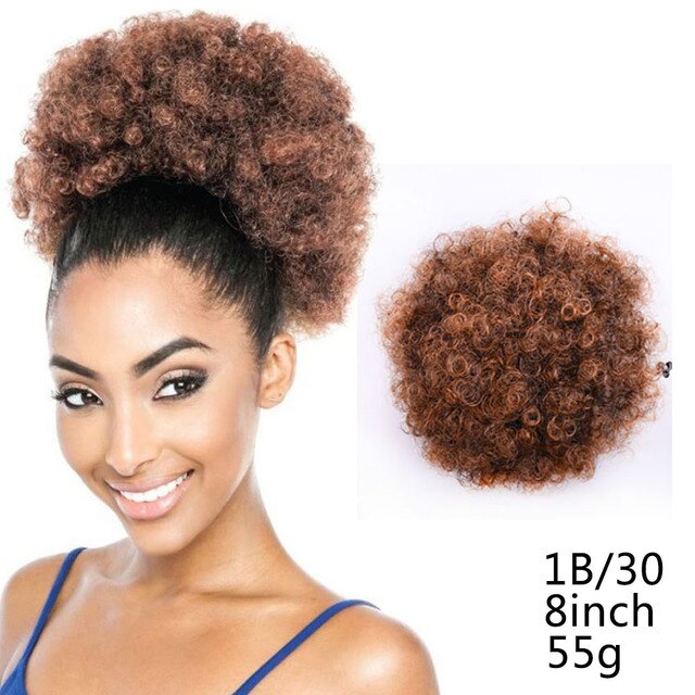 Afro Puff Drawstring Ponytail Extension for Women, Premium Wine Red 99J  90gram Short Synthetic Afro Puff Ponytail for Natural Hair, Clip On Kinky  Drawstring Curly Ponytail Bun | SHEIN USA