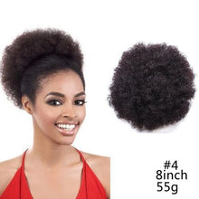 Load image into Gallery viewer, 8inch Afro Puff Synthetic Drawstring Ponytail

