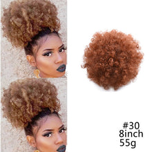 Load image into Gallery viewer, 8inch Afro Puff Synthetic Drawstring Ponytail
