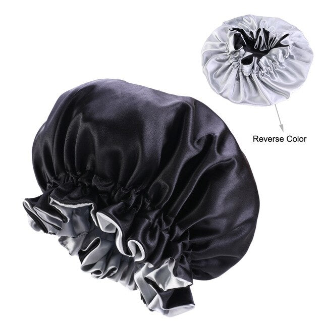 Reversible Satin Bonnet For Kinky, Curly or Springy Hair – Sophia