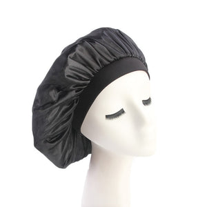 Hair Styling Cap - Solid Satin Bonnet for long/short Hair