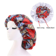 Load image into Gallery viewer, Women&#39;s Satin Lined Printed Ankara Bonnet
