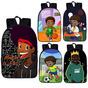 Afrocentric Boys Backpack Bags (Standard Size)