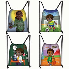 Load image into Gallery viewer, Afrocentric Boys  Drawstring Bag
