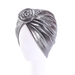 Vintage Style Metallic Turban