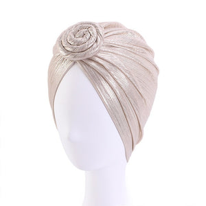 Vintage Style Metallic Turban