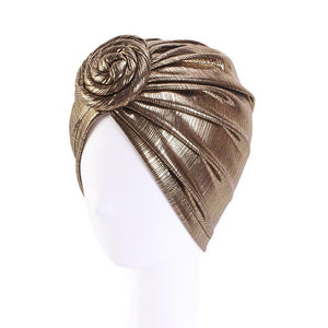 Vintage Style Metallic Turban