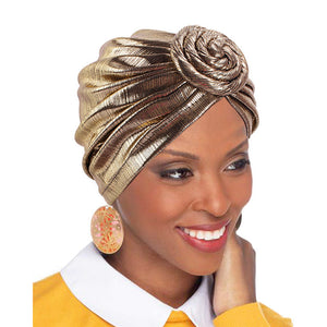 Vintage Style Metallic Turban