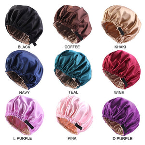 Satin Hair Bonnet with Adjustable Band