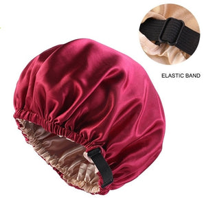 Satin Hair Bonnet with Adjustable Band