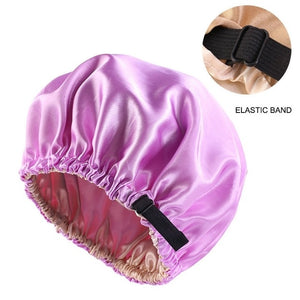 Satin Hair Bonnet with Adjustable Band