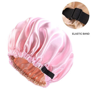 Satin Hair Bonnet with Adjustable Band