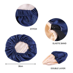 Satin Hair Bonnet with Adjustable Band