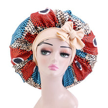 Load image into Gallery viewer, African Pattern Print Satin Bonnet
