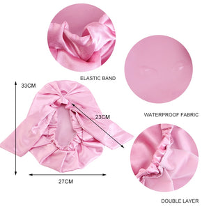 Luxury Adjustable Shower Caps with Bow-knot