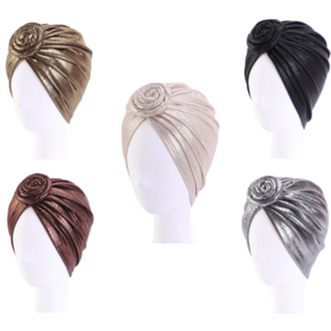 Vintage Style Metallic Turban